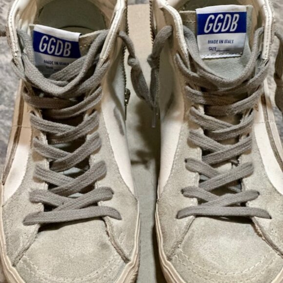 Golden Goose Women's Suede Toe and Star Leather Quarter and Wave -White/Ice - Picture 1 of 16